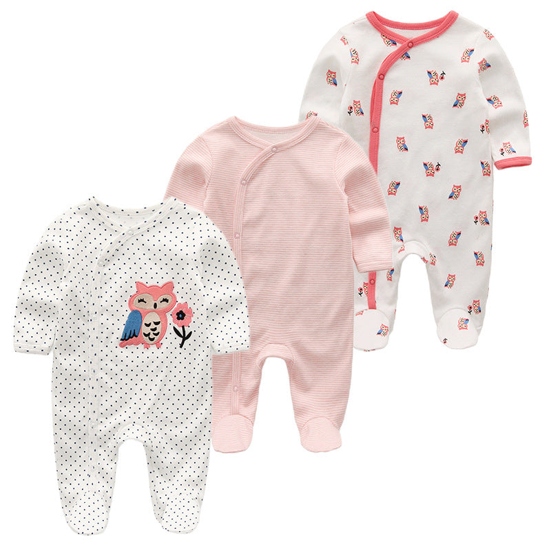 Baby Girl Pink & White Pajama's -3pc set