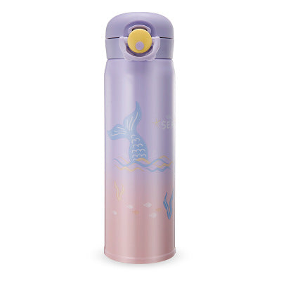 Purple Insulated Mermaid Water Bottle