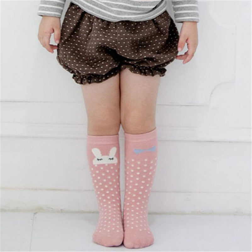 Pink Rabbit Cotton Tube Socks