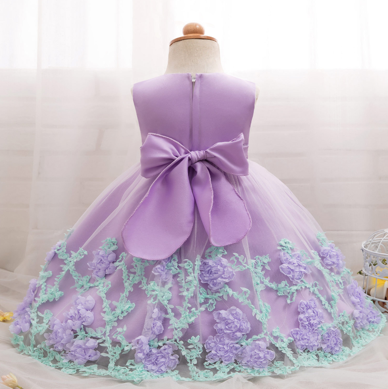 Stunning Purple & Floral Princess Dress