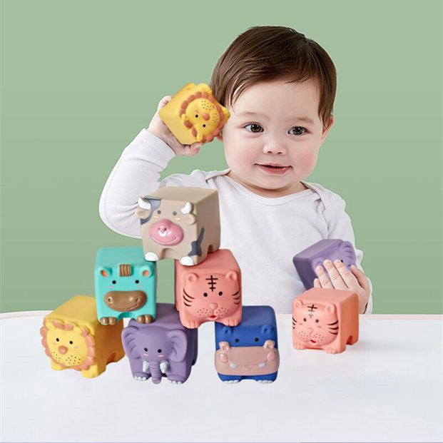 Soft Plastic Building Blocks Early Education Toy