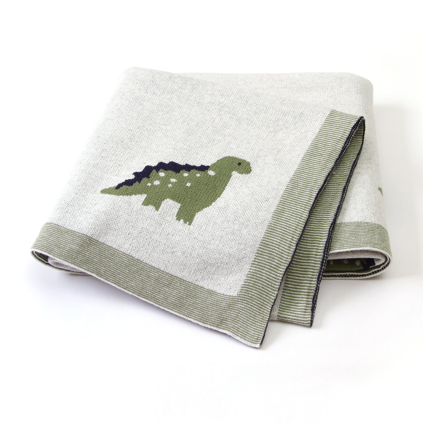 Little Dinosaur Knitted Baby Blanket  - Different colors available