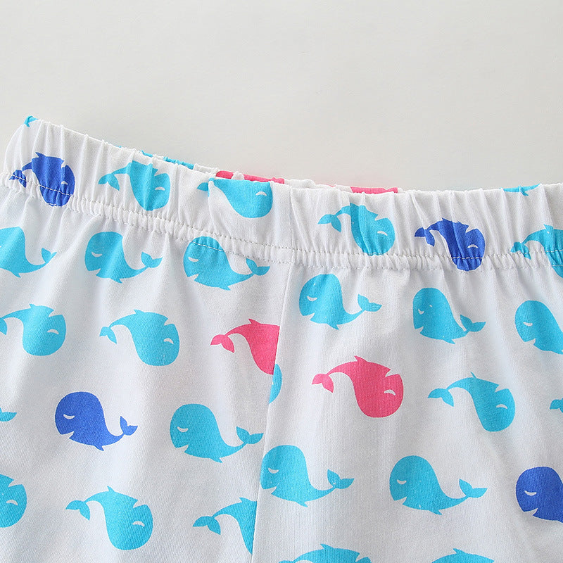 Baby Whale Short-Sleeved T-Shirt & Shorts Outfit