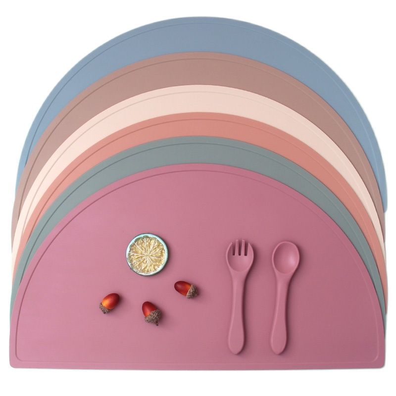 Food Grade Silicone Round Waterproof Placemat - different colors available