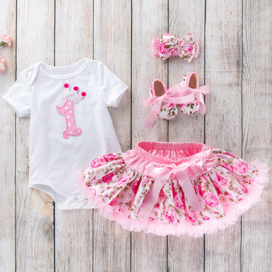 1st Birthday Complete Outfit Set -4pc set