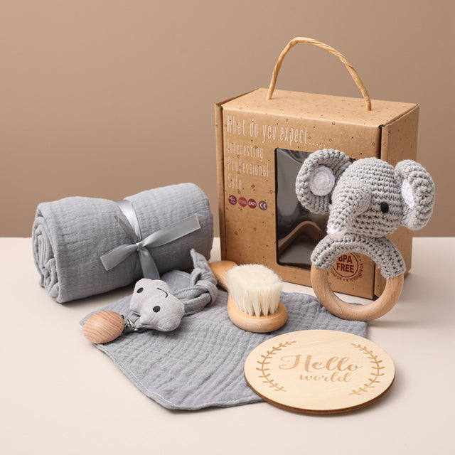 Elephant 6pc Baby Gift Set