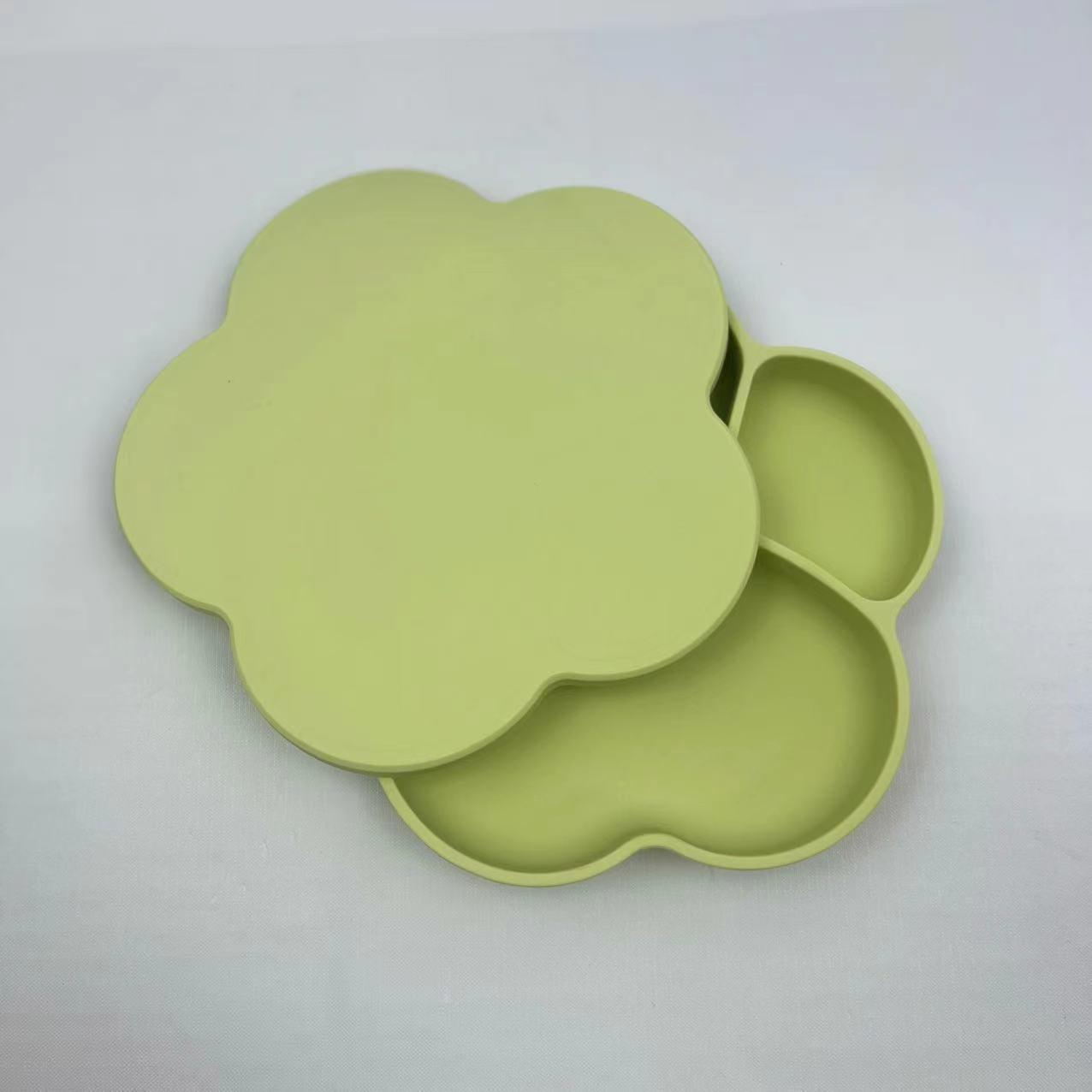Baby's Bright Green Silicone Paw Plate