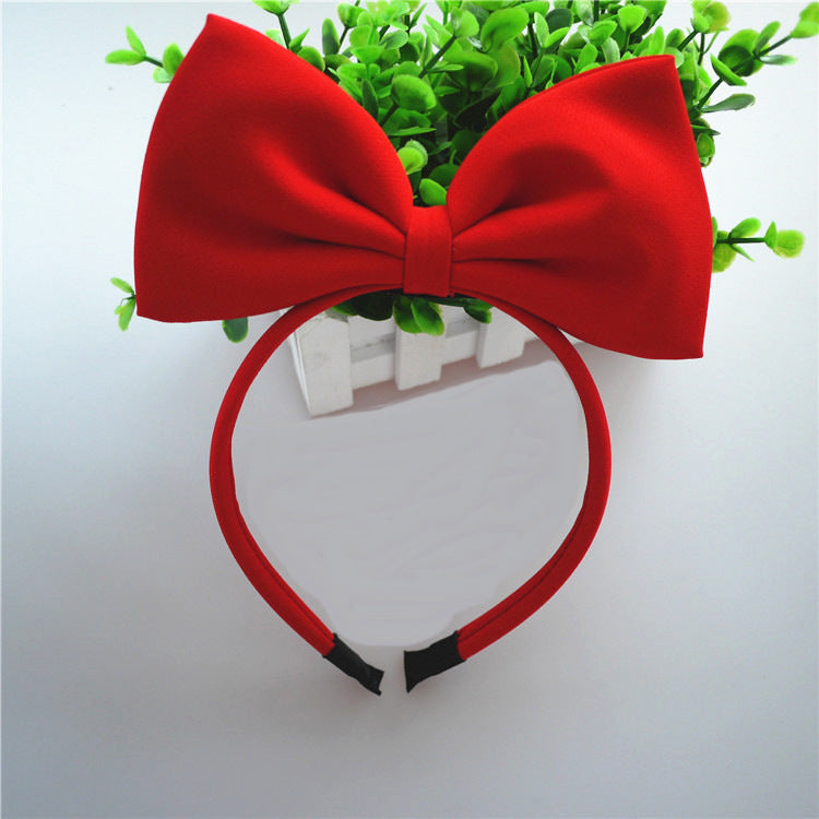 Girl's Red Bow Headband for 0-5 Years