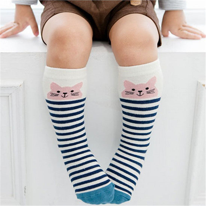 Blue Cat Cotton Tube Socks