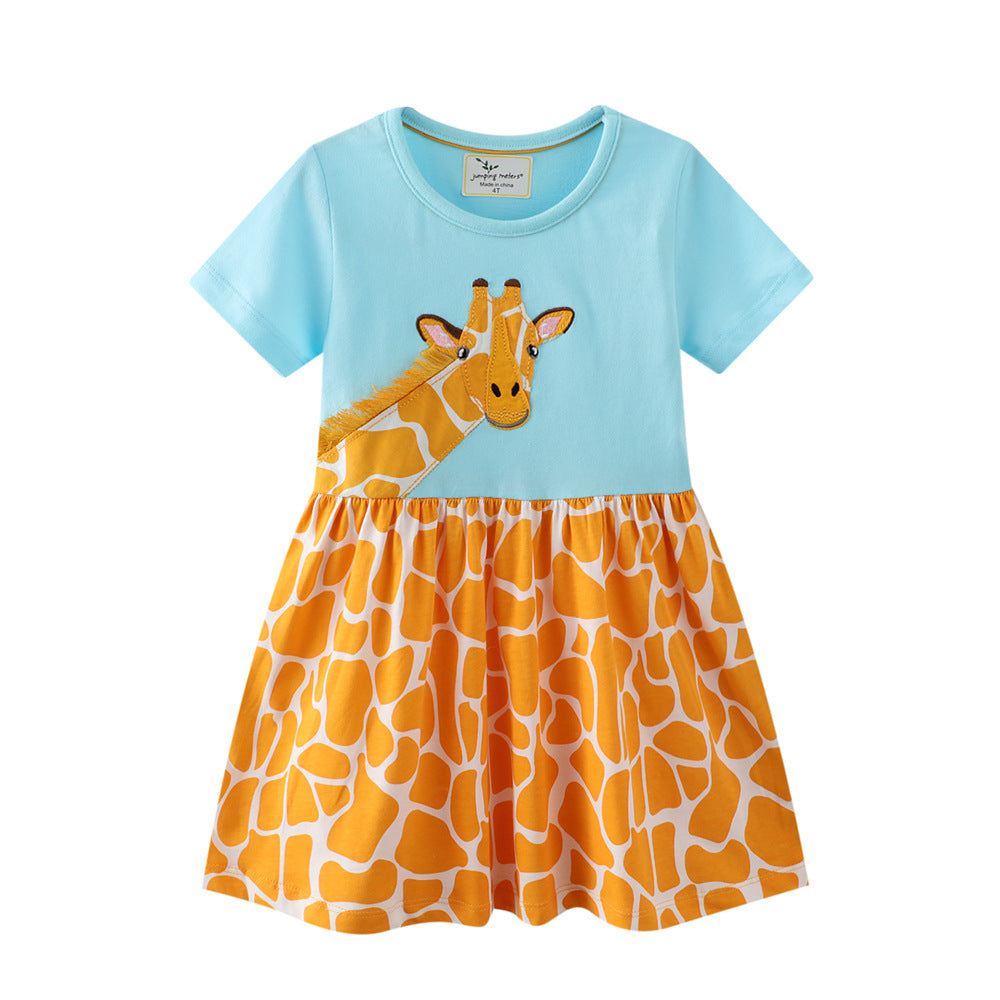 Girl's Casual Giraffe Dress