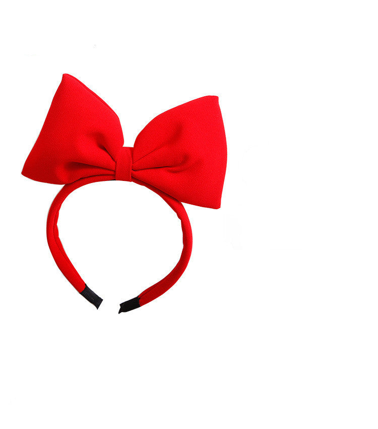 Girl's Red Bow Headband for 0-5 Years