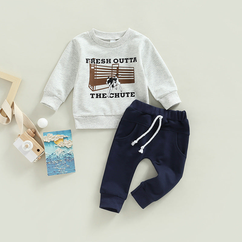 "Fresh out the Chute" Sweatshirt & Sweatpants - 2 pc outfit