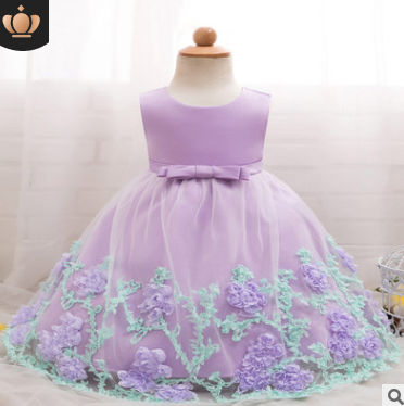 Stunning Purple & Floral Princess Dress