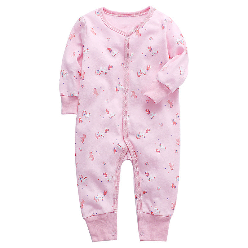 Baby Pink Long Sleeve Unicorns & Rainbow Pajamas