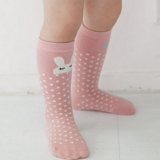 Pink Rabbit Cotton Tube Socks