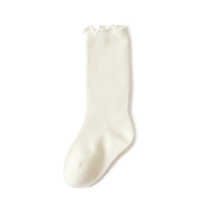 Girl's Thin Knee Length Socks  - Different colors available