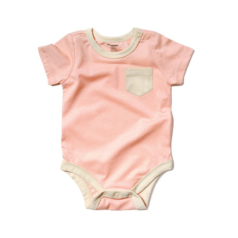 Short-Sleeved Lined Cotton Onesie