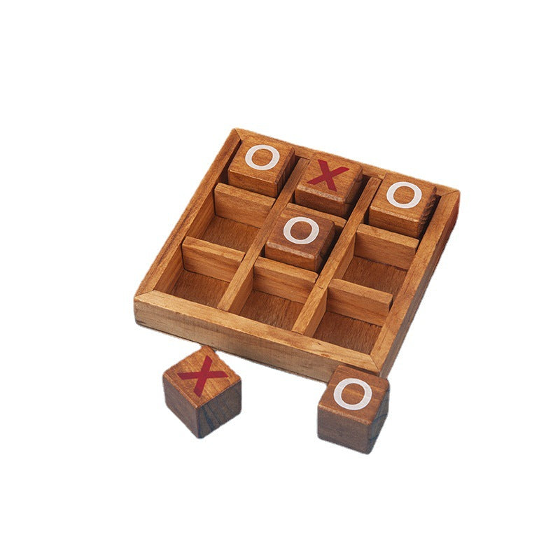 Tic Tac Toe Educational Wood Board Game