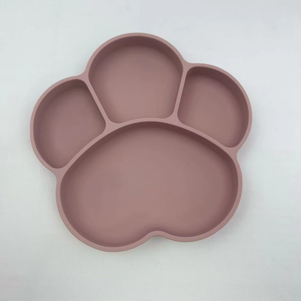 Baby's Dark Pink Silicone Paw Plate
