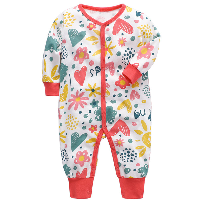 Baby Girl Long Sleeve Flamingo & Flower Pajamas
