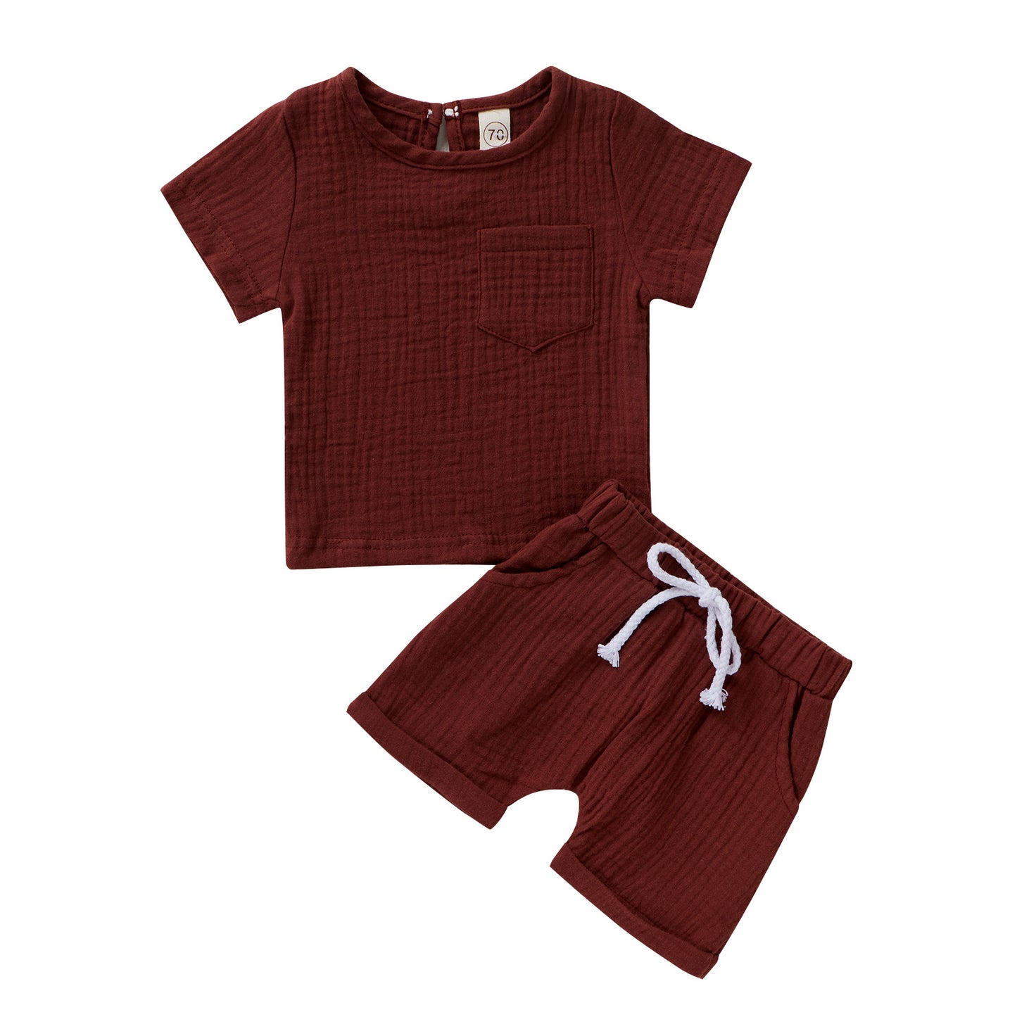 Baby Cotton Short Sleeve Shirt & Shorts -2pc set
