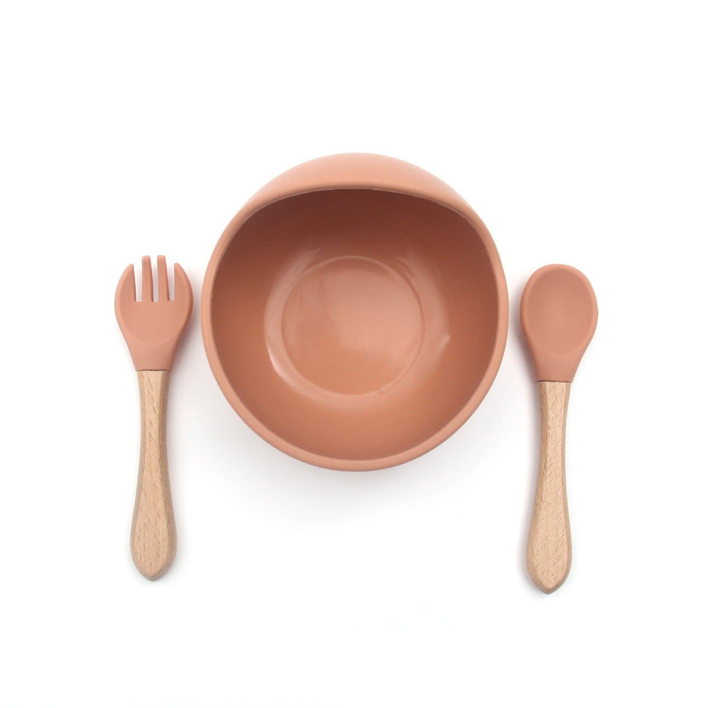 Pastel Orange Tableware 3pc Set - includes bowl, fork & spoon