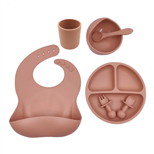 Light Pink Silicone Dining Set - 7pc set