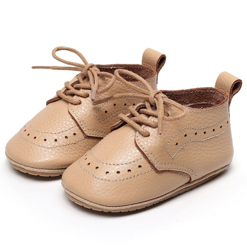 Beige Soft Bottom Non-slip First Walker Shoes