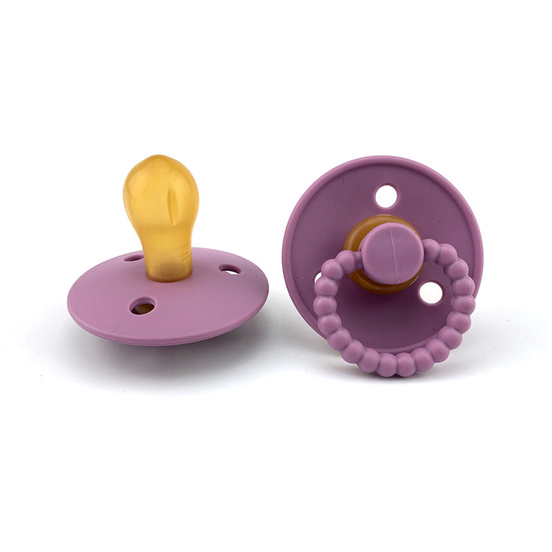 Natural Latex Super Soft Purple Pacifier for 0-6 Months