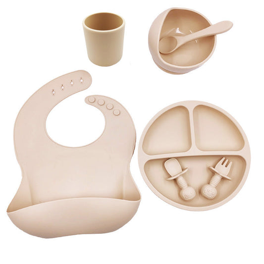 Beige Silicone Dining Set - 7pc set