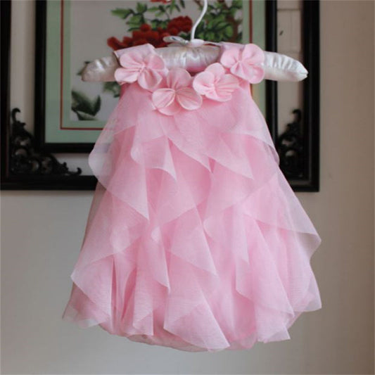 Girls' Pink Chiffon Party Dress