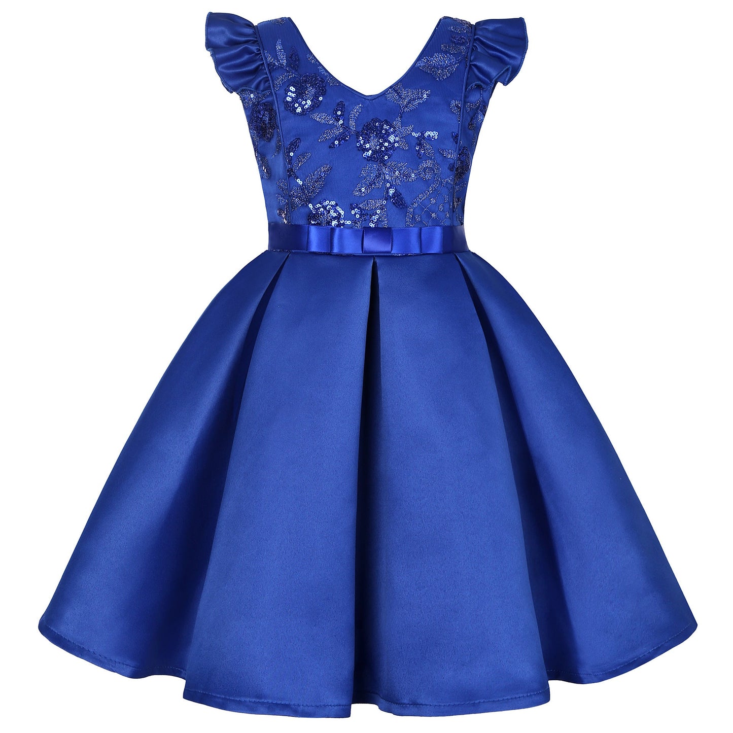 Girls' Stunning Blue Sequin Princess Dress