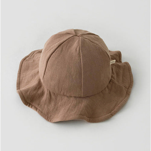 Girl's Brown Round Hat for 0-2 Years