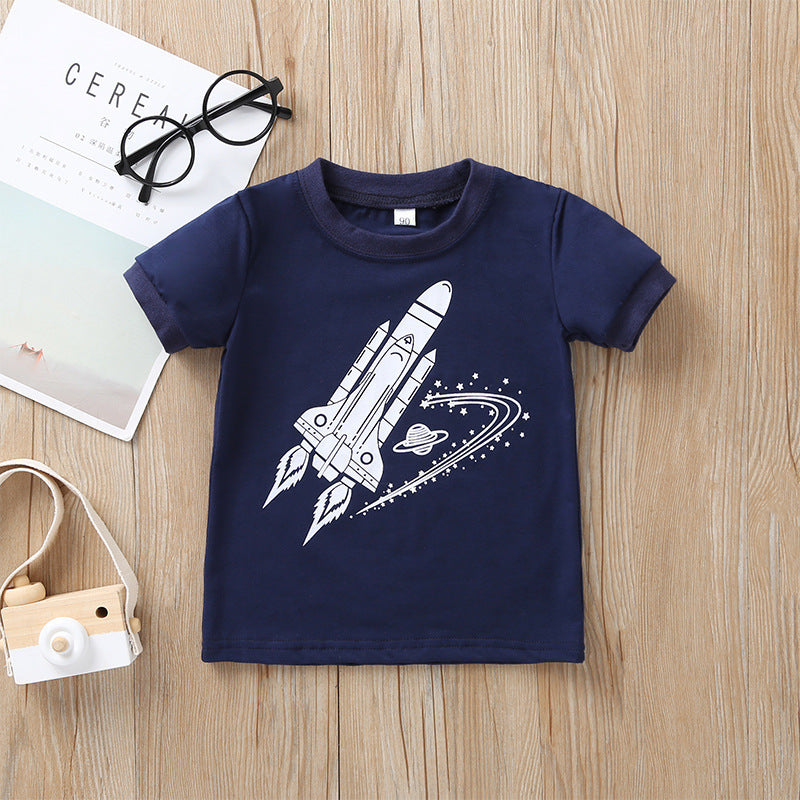Boy's Space Shuttle T-shirt & Shorts Set